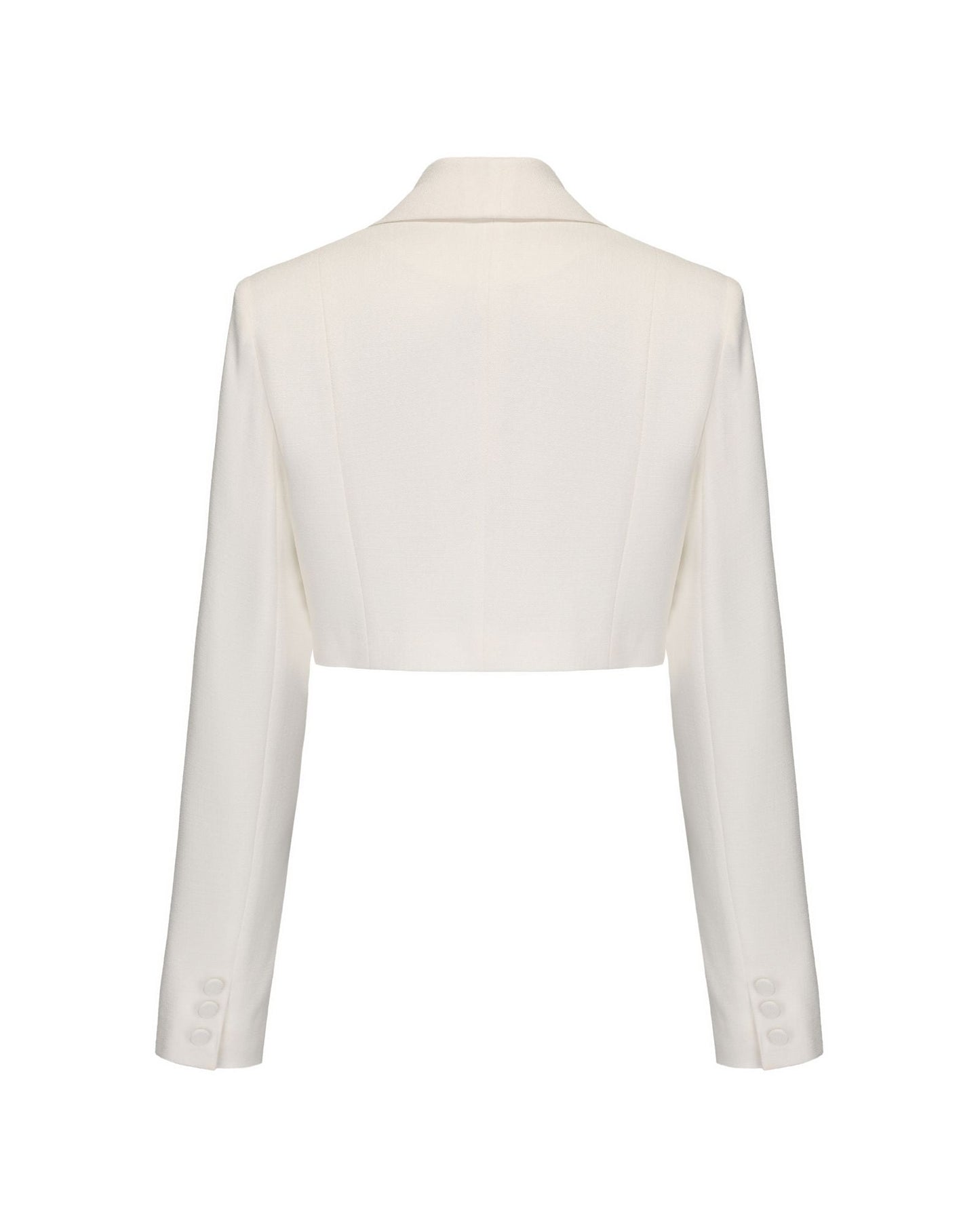 Veronica Crop Blazer (White)