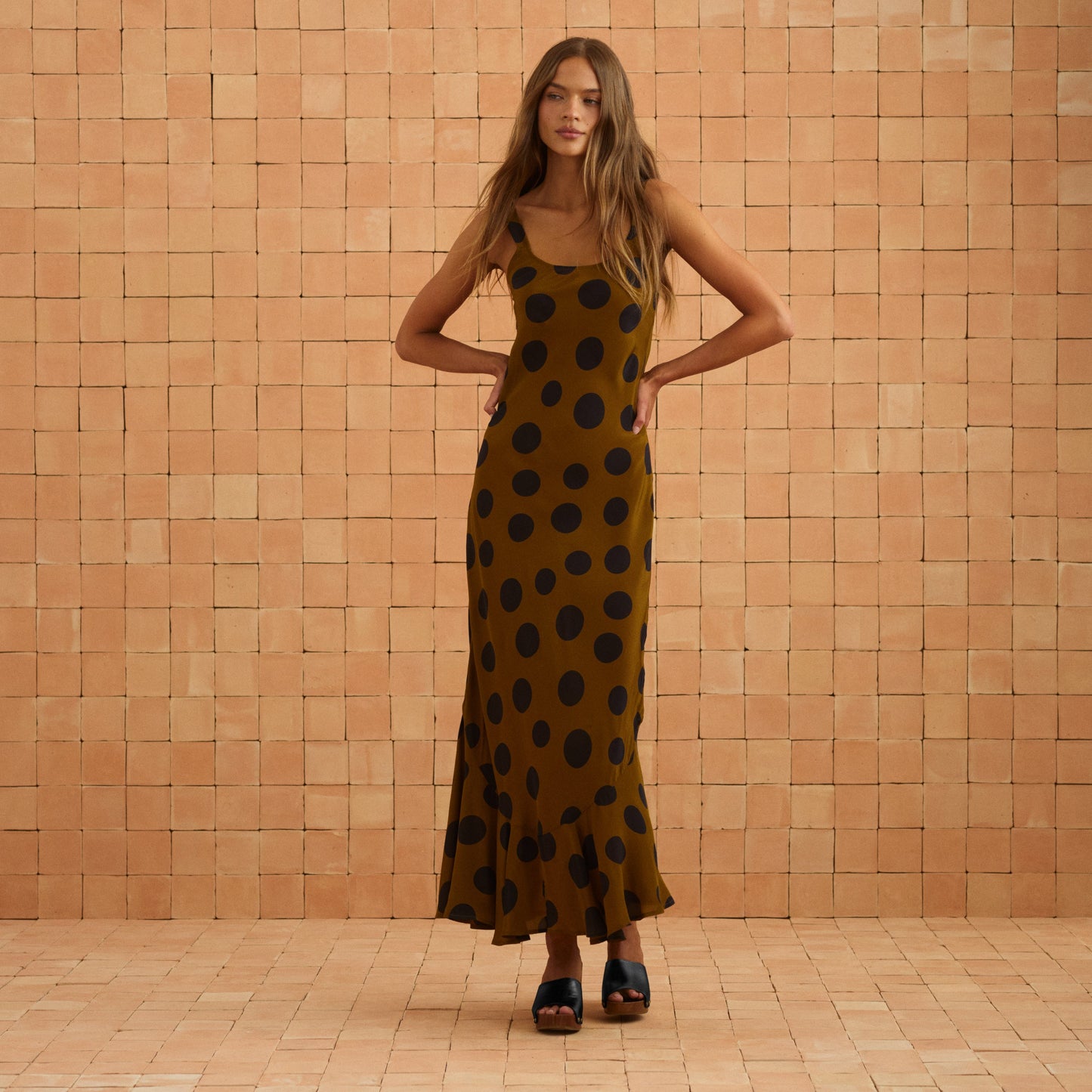 Gia Dress In Ginger Spot
