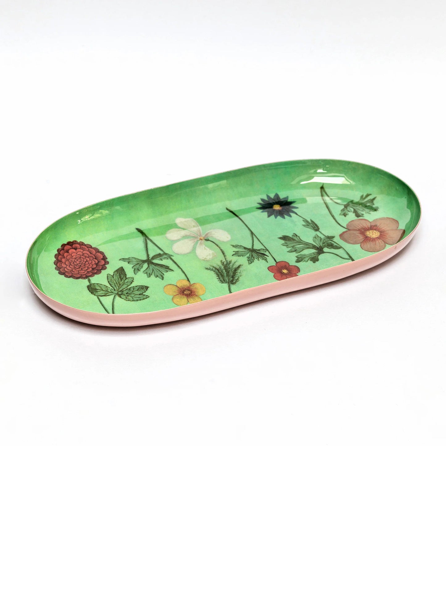 Roomytown Festival Of Flowers Oval Tray