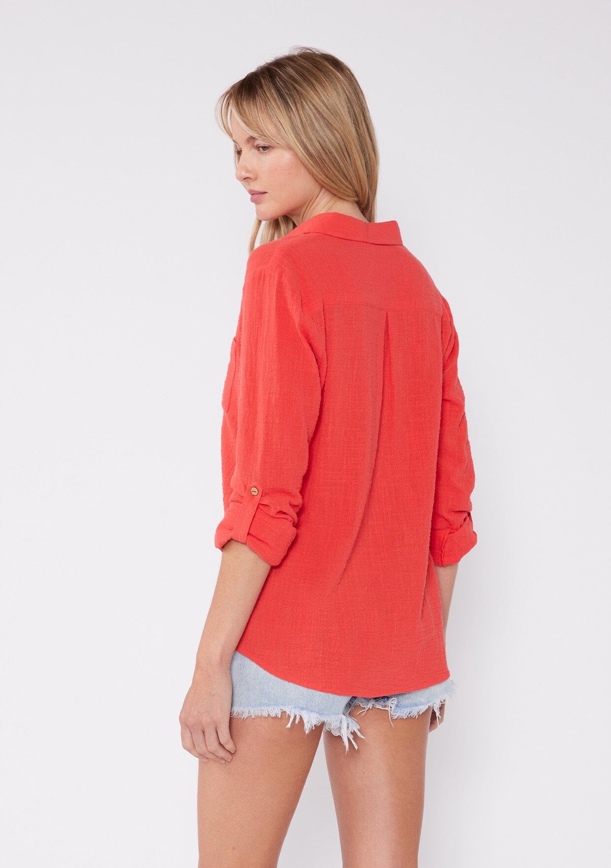 Breezy Basics Button Front Top