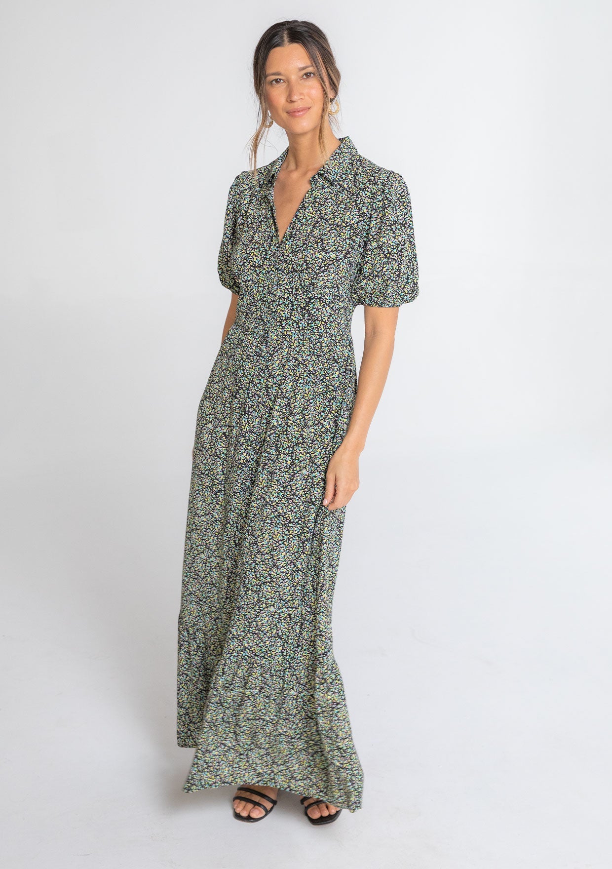 Misha Puff Sleeve Maxi Dress