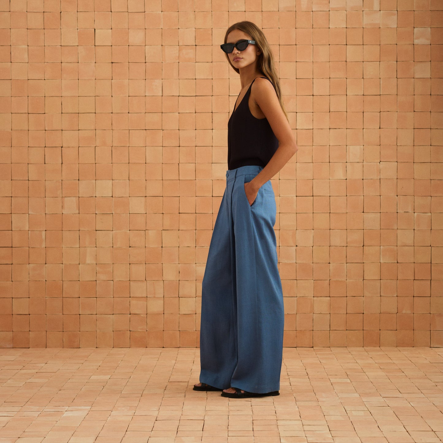 Radha Pants In Vintage Blue