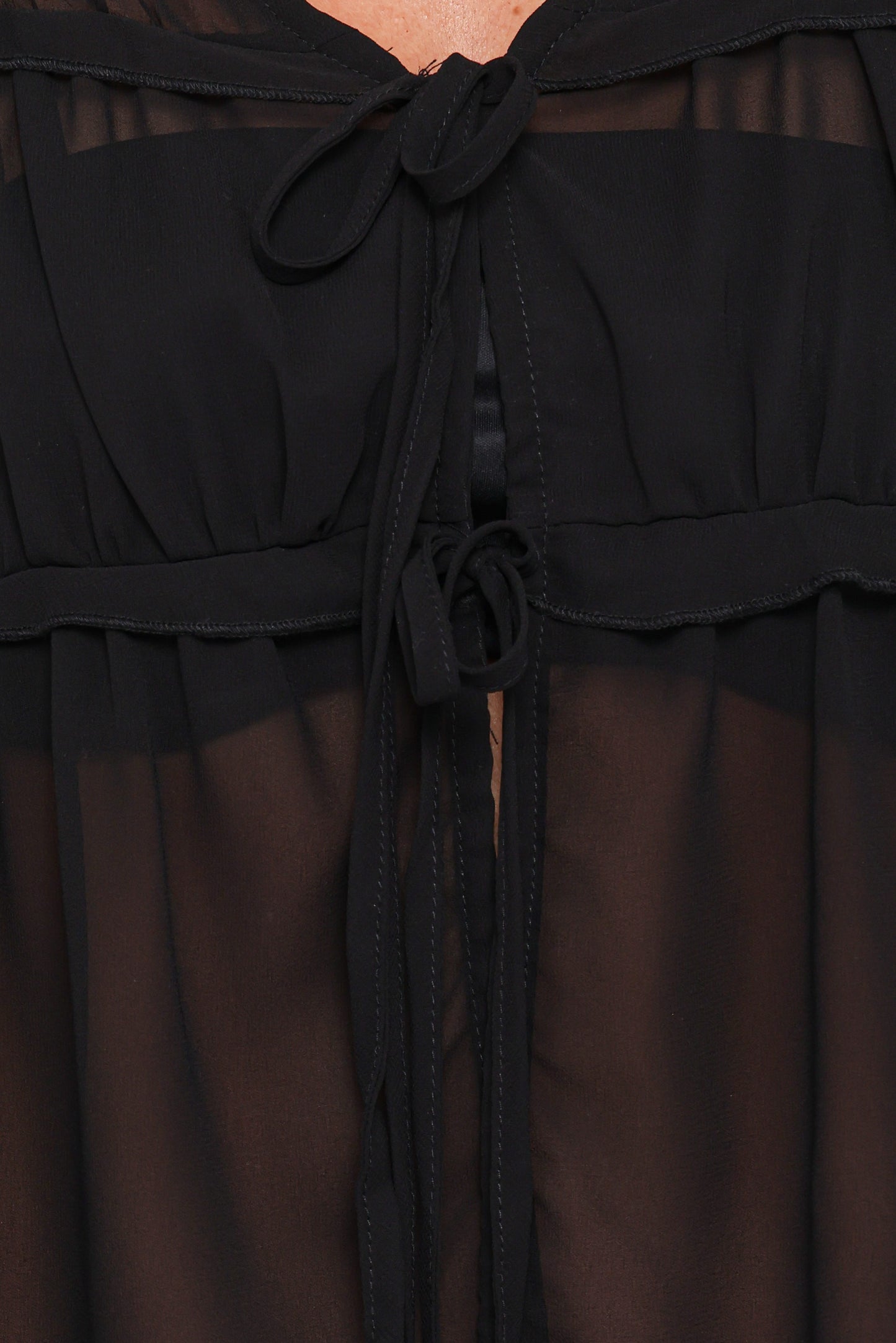 Chiaro Sheer Top - Black