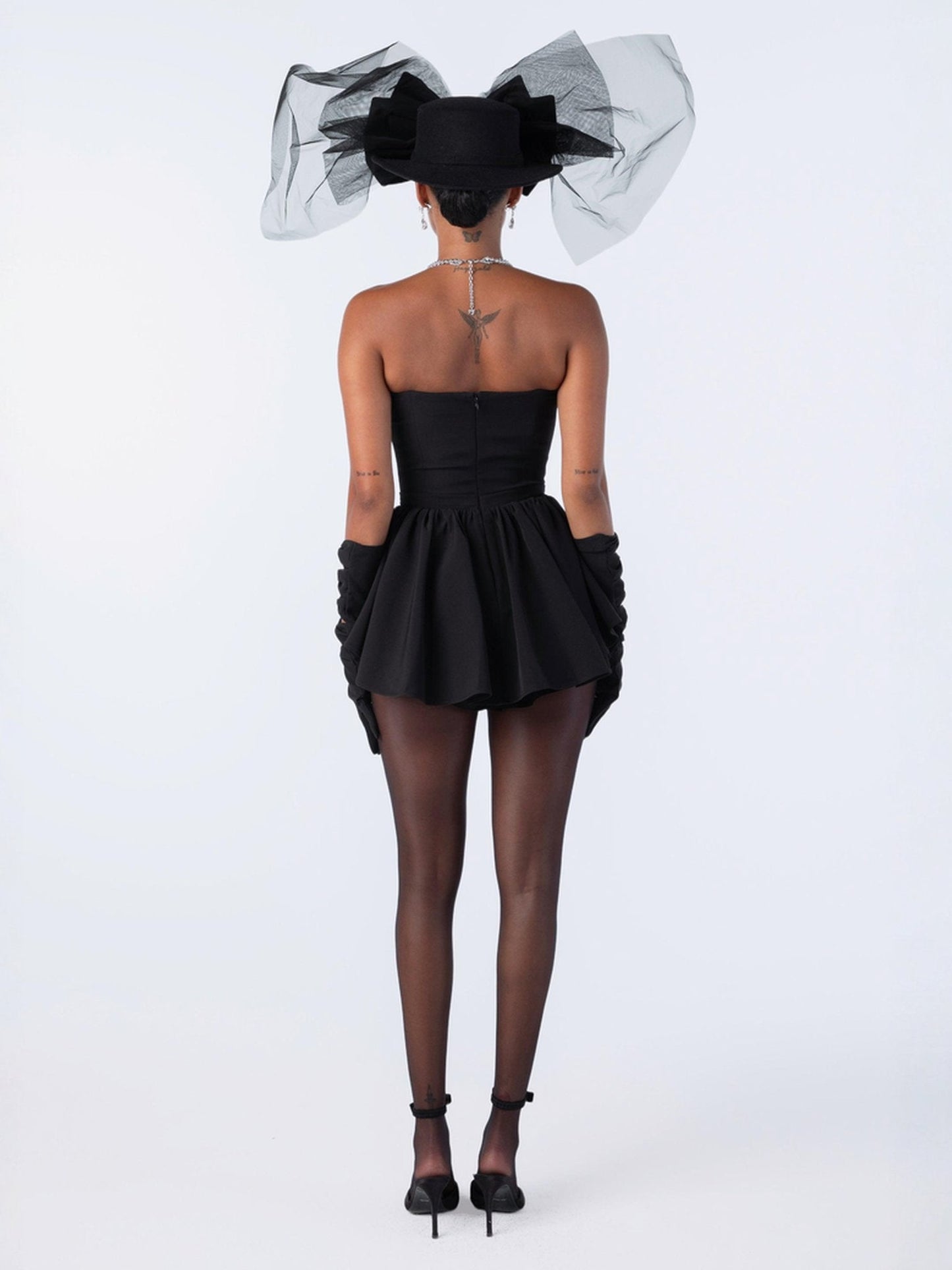 Giselle Bow Jumpsuit (Black)
