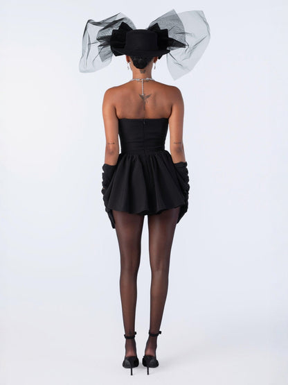Giselle Bow Jumpsuit (Black)