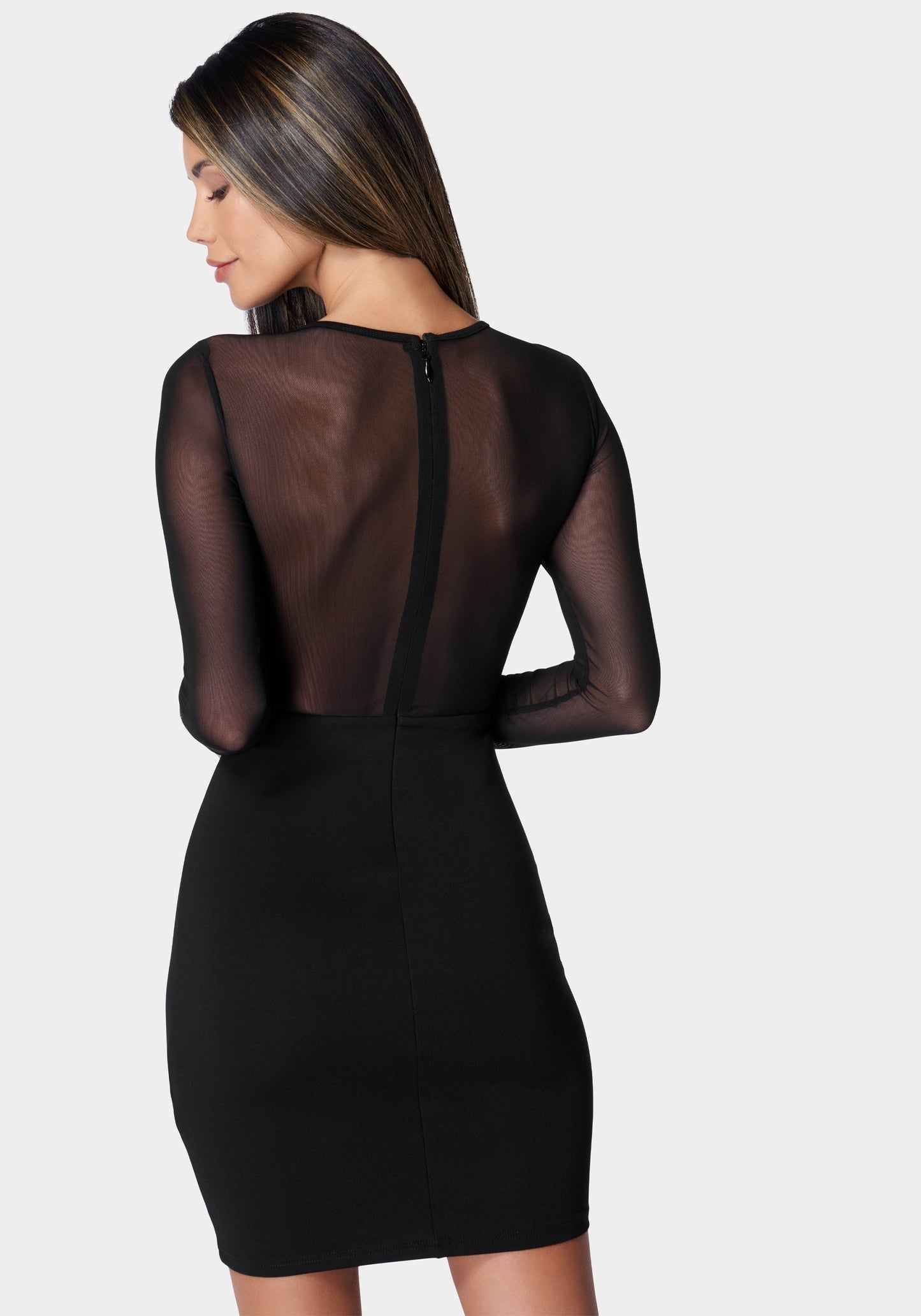 Mesh & Lace Illusion Dress