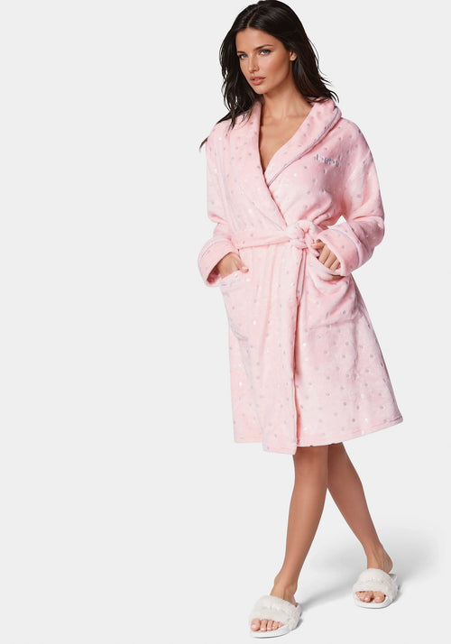 Sliver Foil Plush Robe