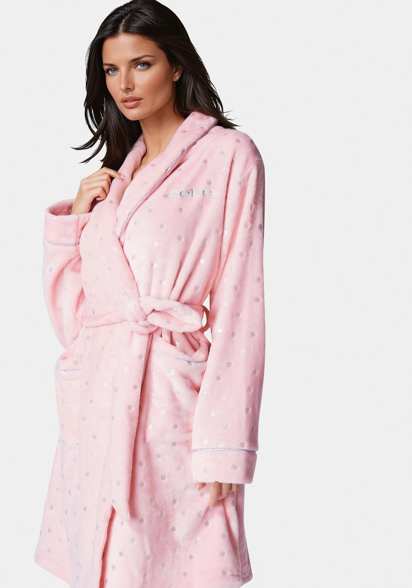 Sliver Foil Plush Robe