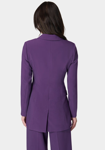 Woven Twill Cut Out Tailored Jacket