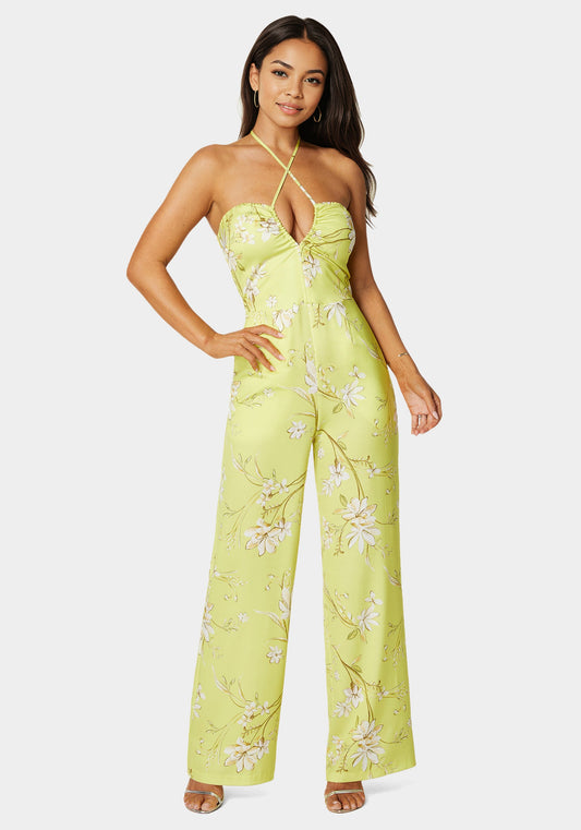 Plunging Cut Out Vneck Jumpsuit