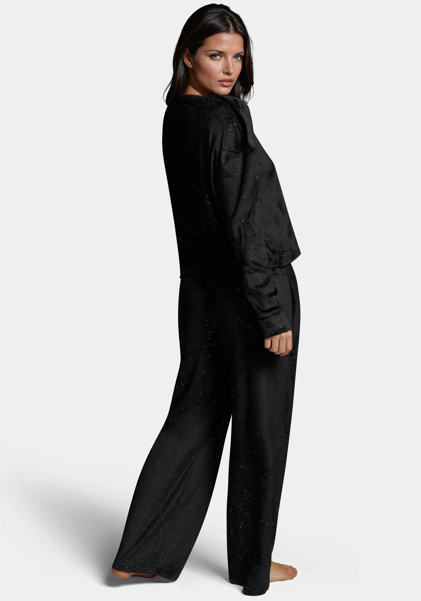 Velour Pant Set With Mirror Paper