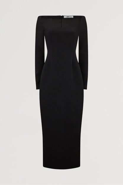 Framed Neckline Maxi Dress
