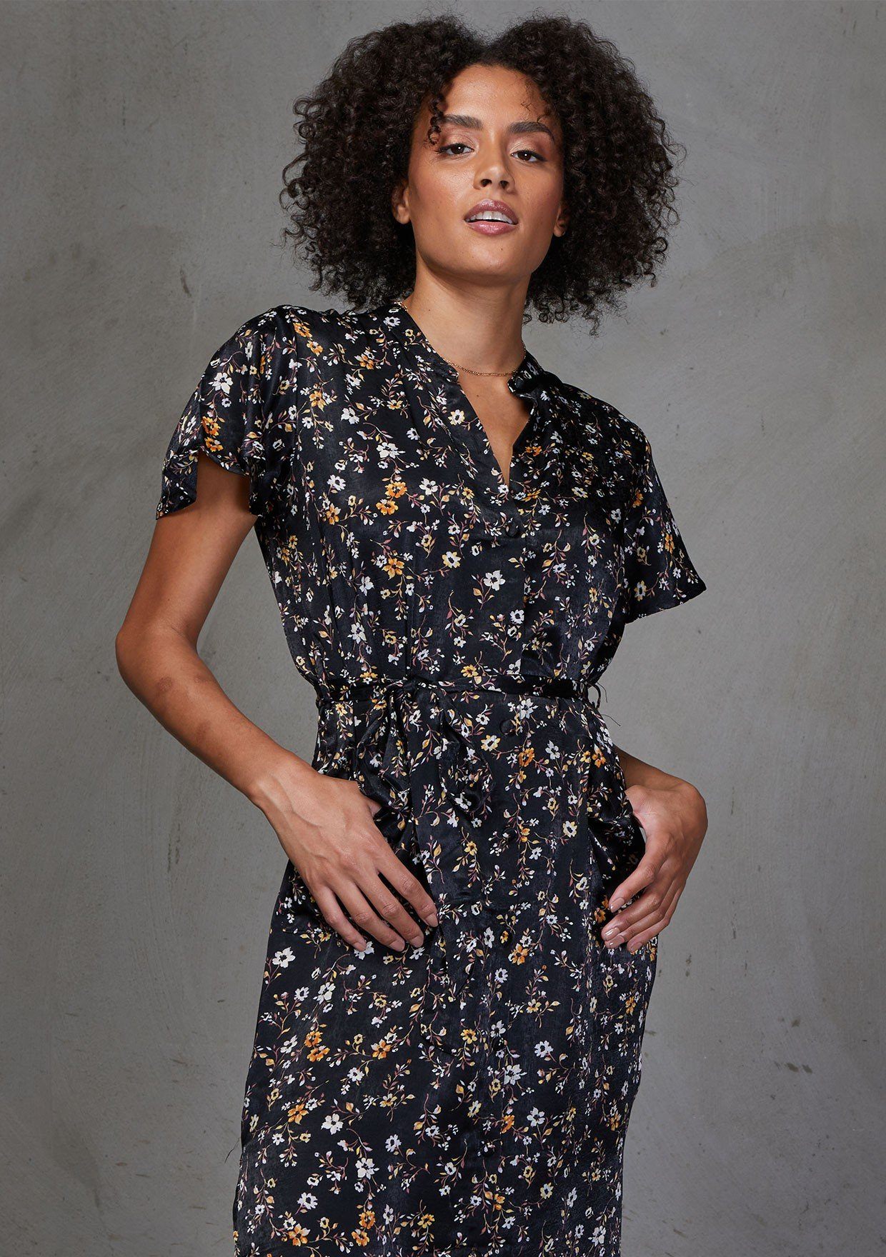 Sweet As Honey Floral Midi Dress