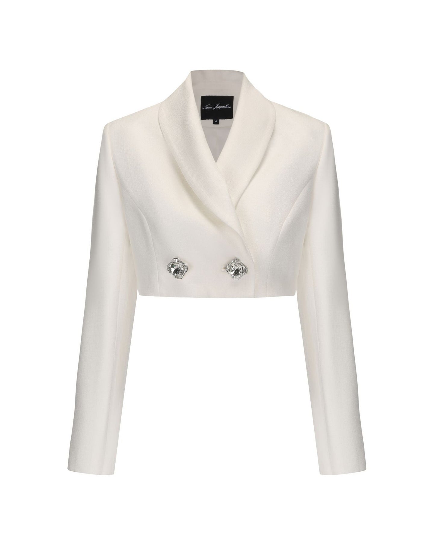 Veronica Crop Blazer (White)