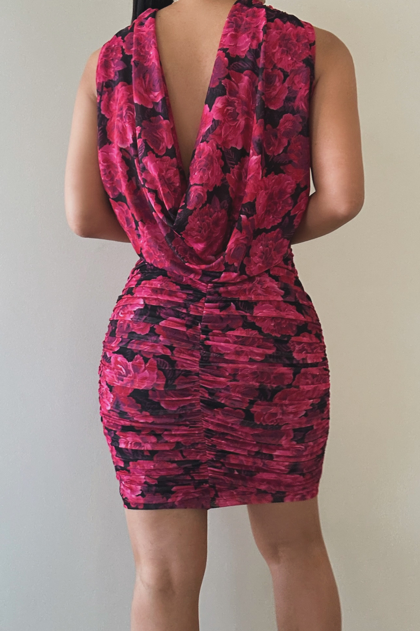Pink  Paraiso Cowl Back Dress