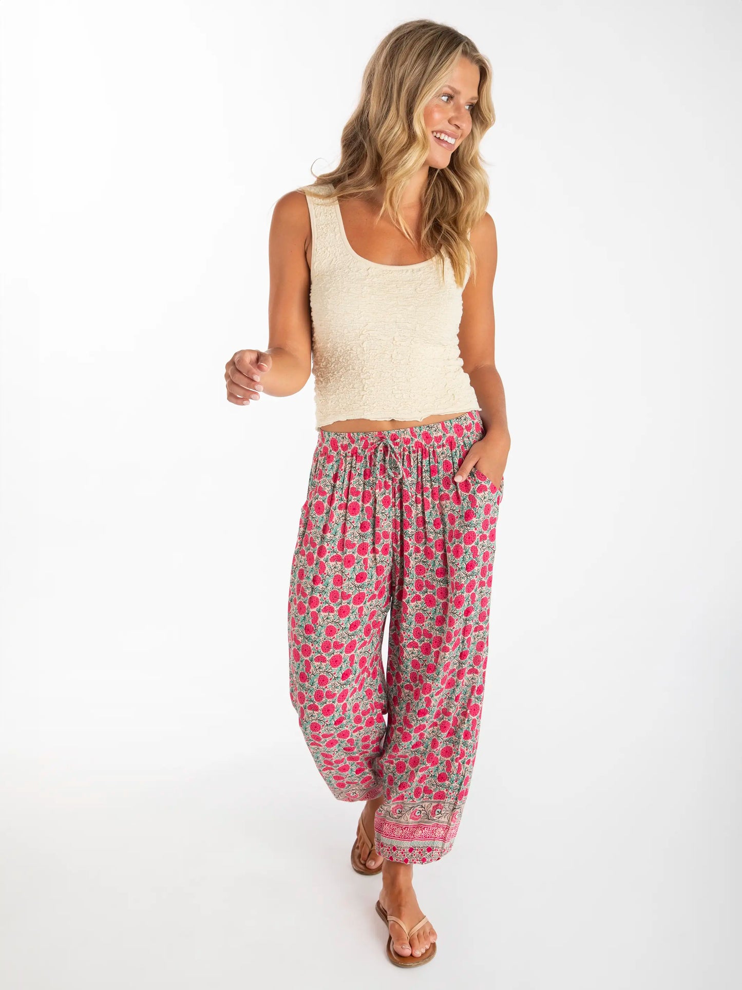 Allison Pants - Pink Puff Floral