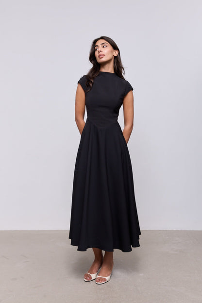 Cap Sleeve Midi Dress