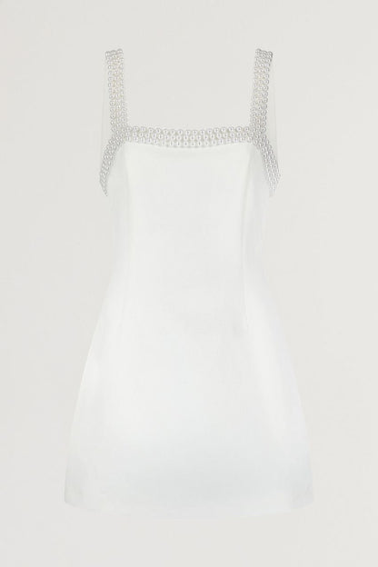 Pearl Trim Mini Dress