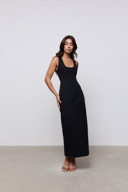 Cotton Mix Midi Dress