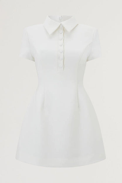 Collared Volume Mini Dress