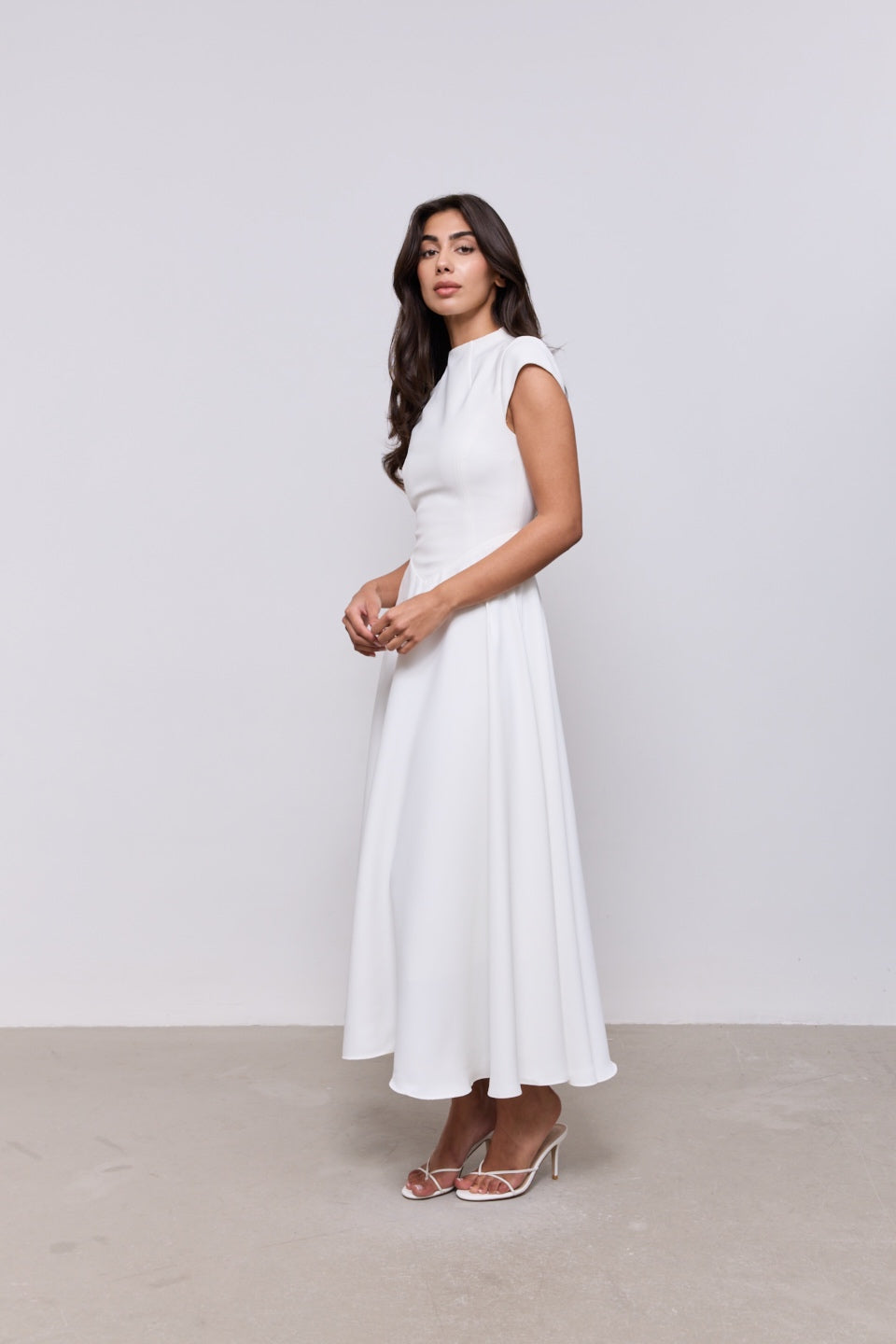 Cap Sleeve Midi Dress
