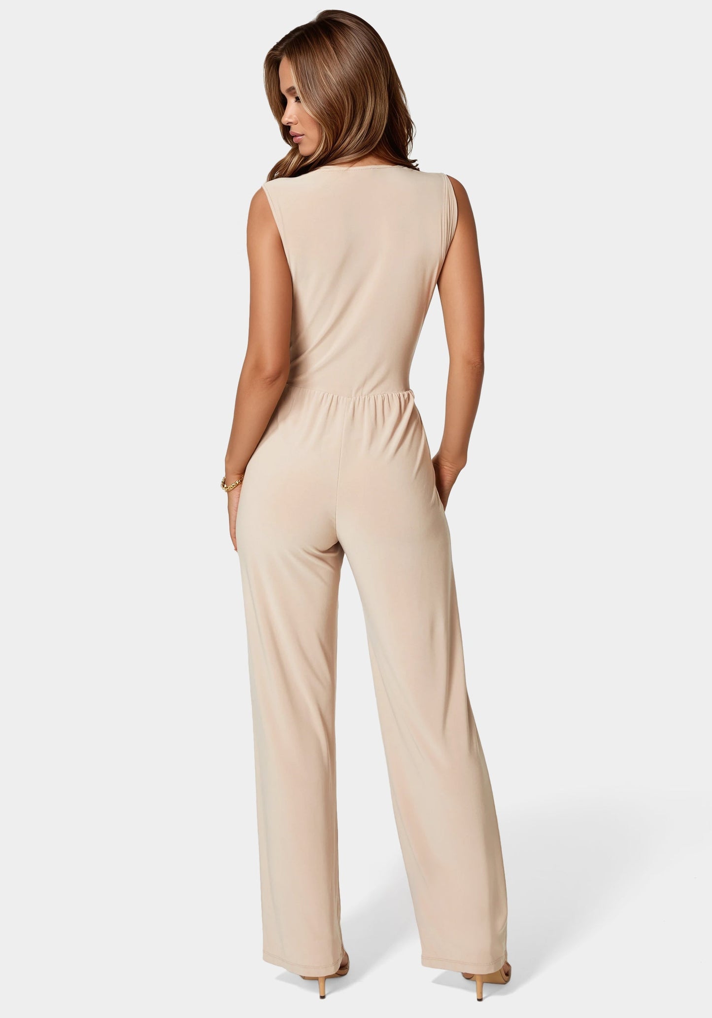 Jersey Wrap Tie Jumpsuit