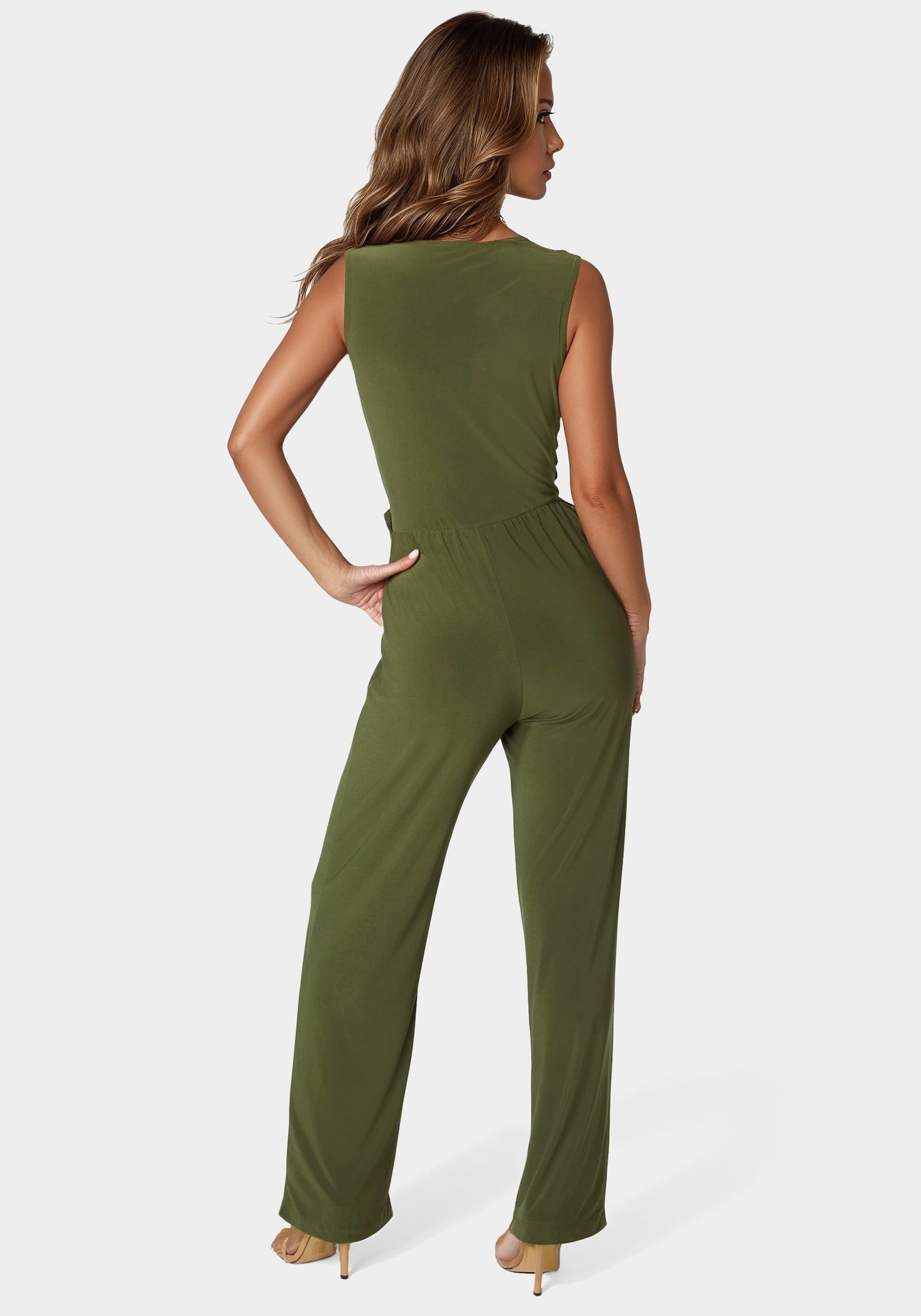 Jersey Wrap Tie Jumpsuit