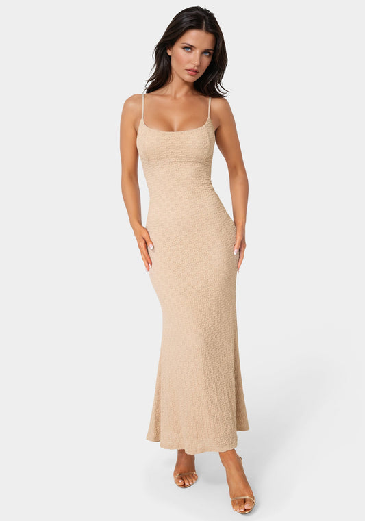 Floral Lace Bodycon Maxi Dress