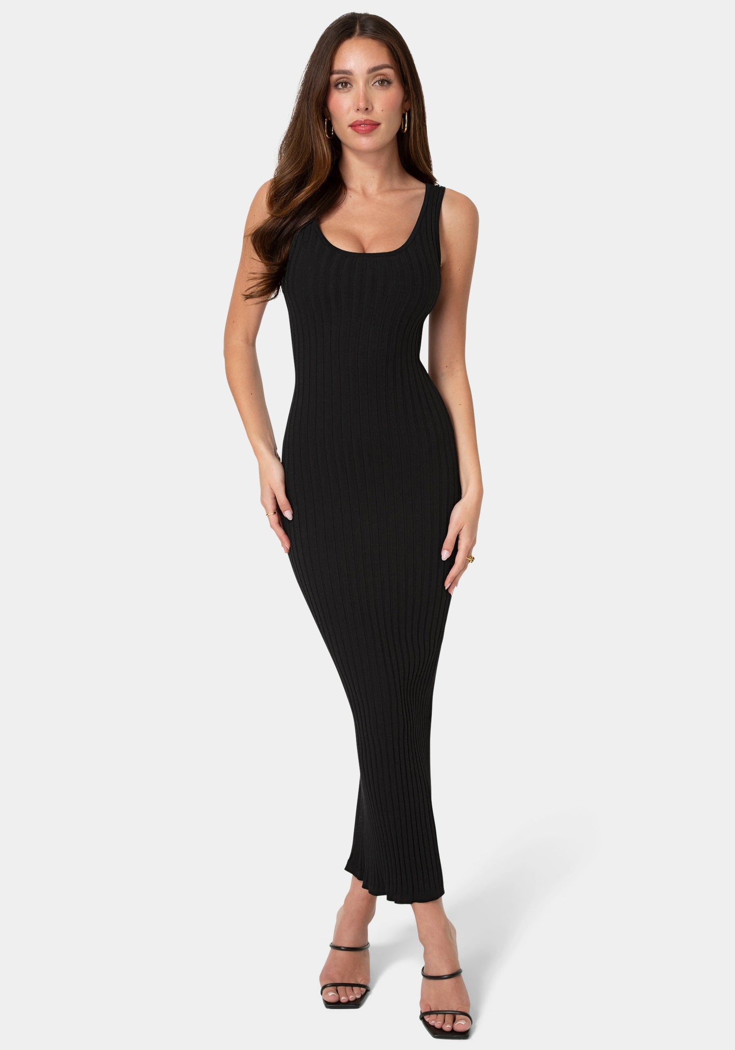 Crochet U-Neck Maxi Dress