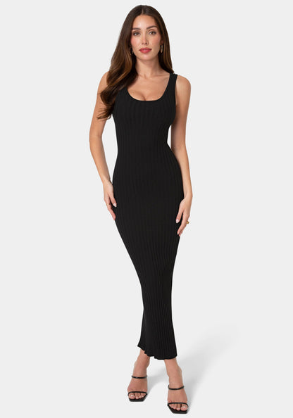 Crochet U-Neck Maxi Dress