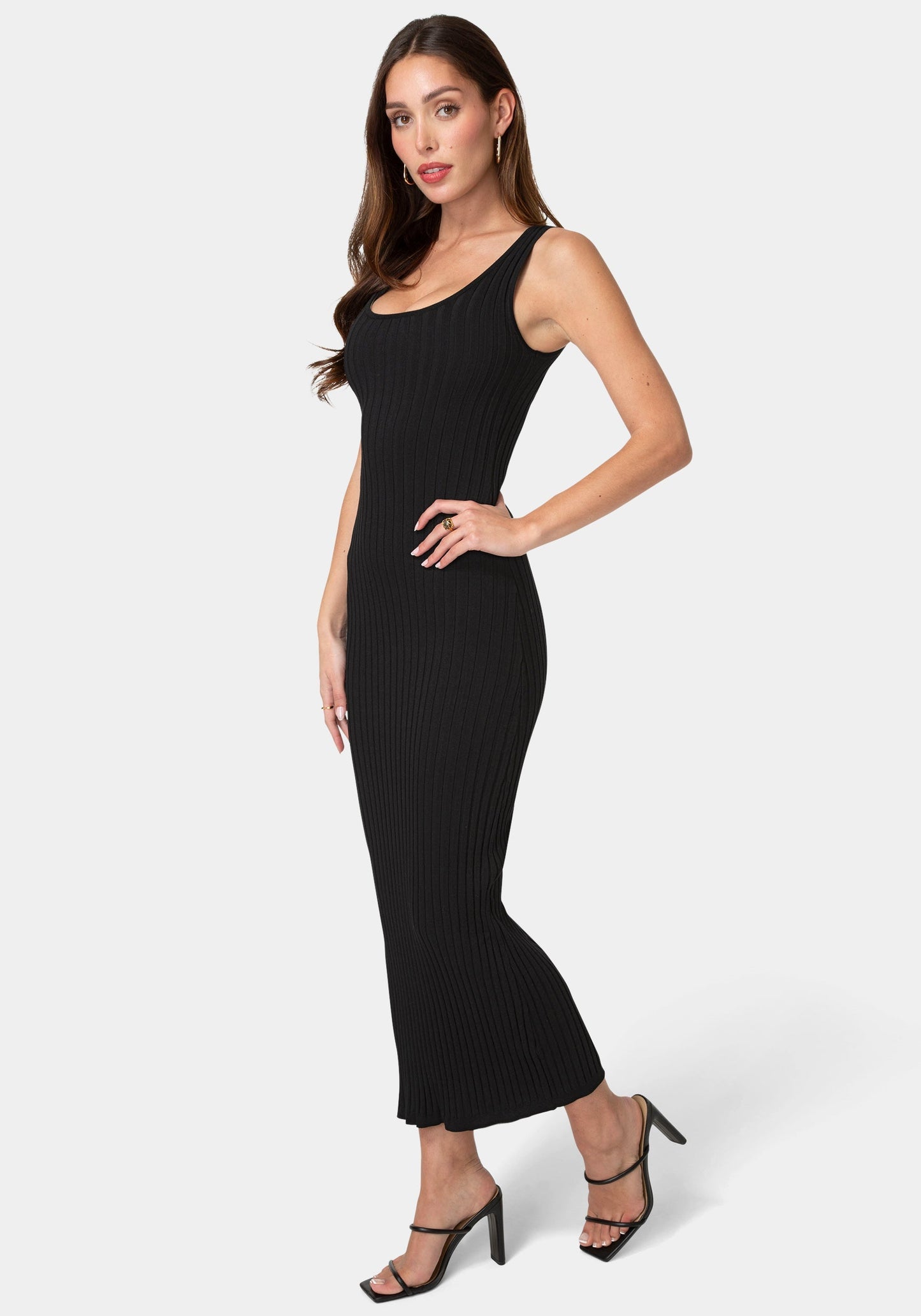 Crochet U-Neck Maxi Dress