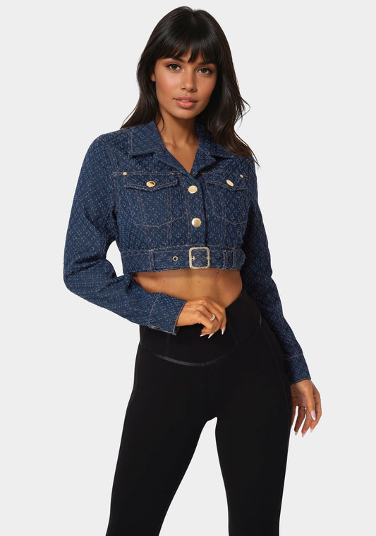 Textured Denim Jacket