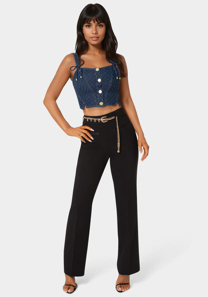 High Waist Straight Leg Pant