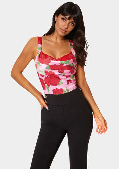 Front Drape Corset Top