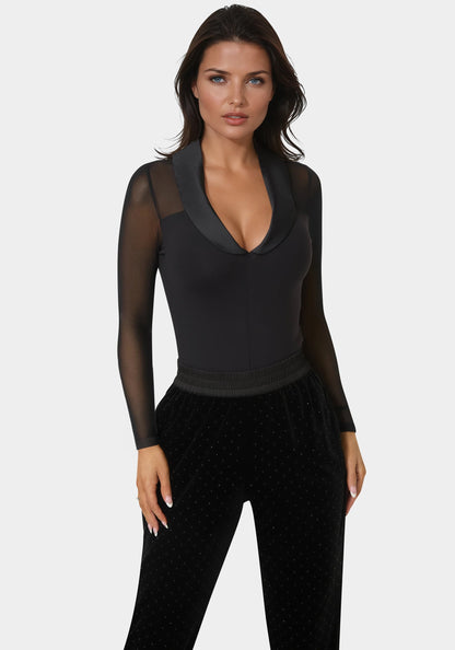 Tuxedo Look Bodysuit
