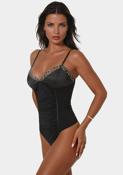 Satin Lace Bodysuit