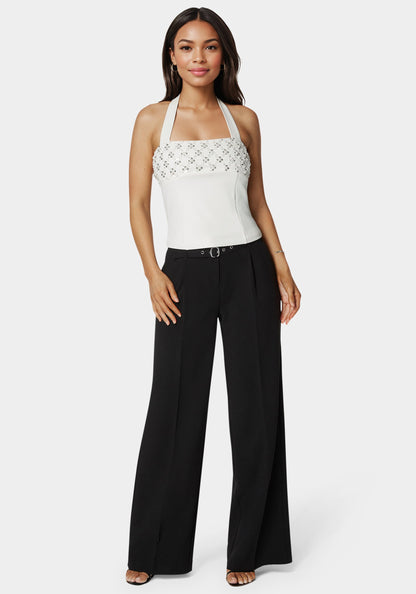 Halter Neck Bead Sequin Top