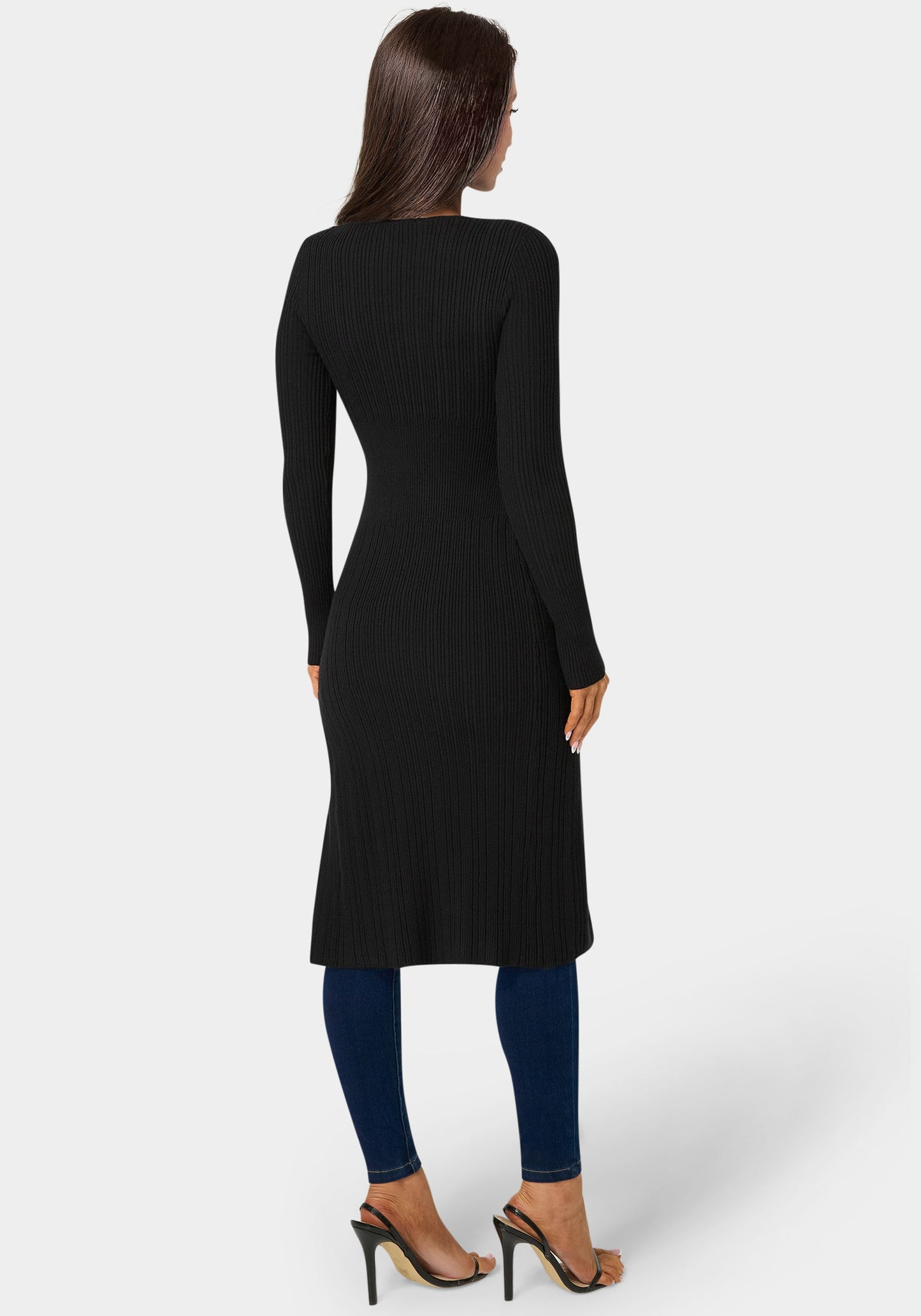 Long Body Side Slit Sweater