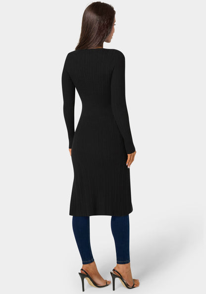Long Body Side Slit Sweater