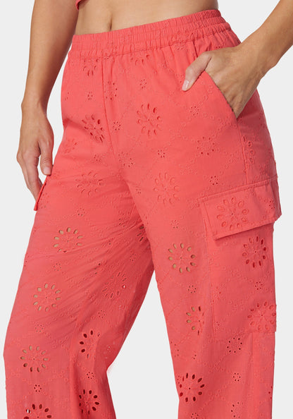 Natural Waist Palazzo Leg Cargo Pant