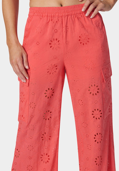 Natural Waist Palazzo Leg Cargo Pant