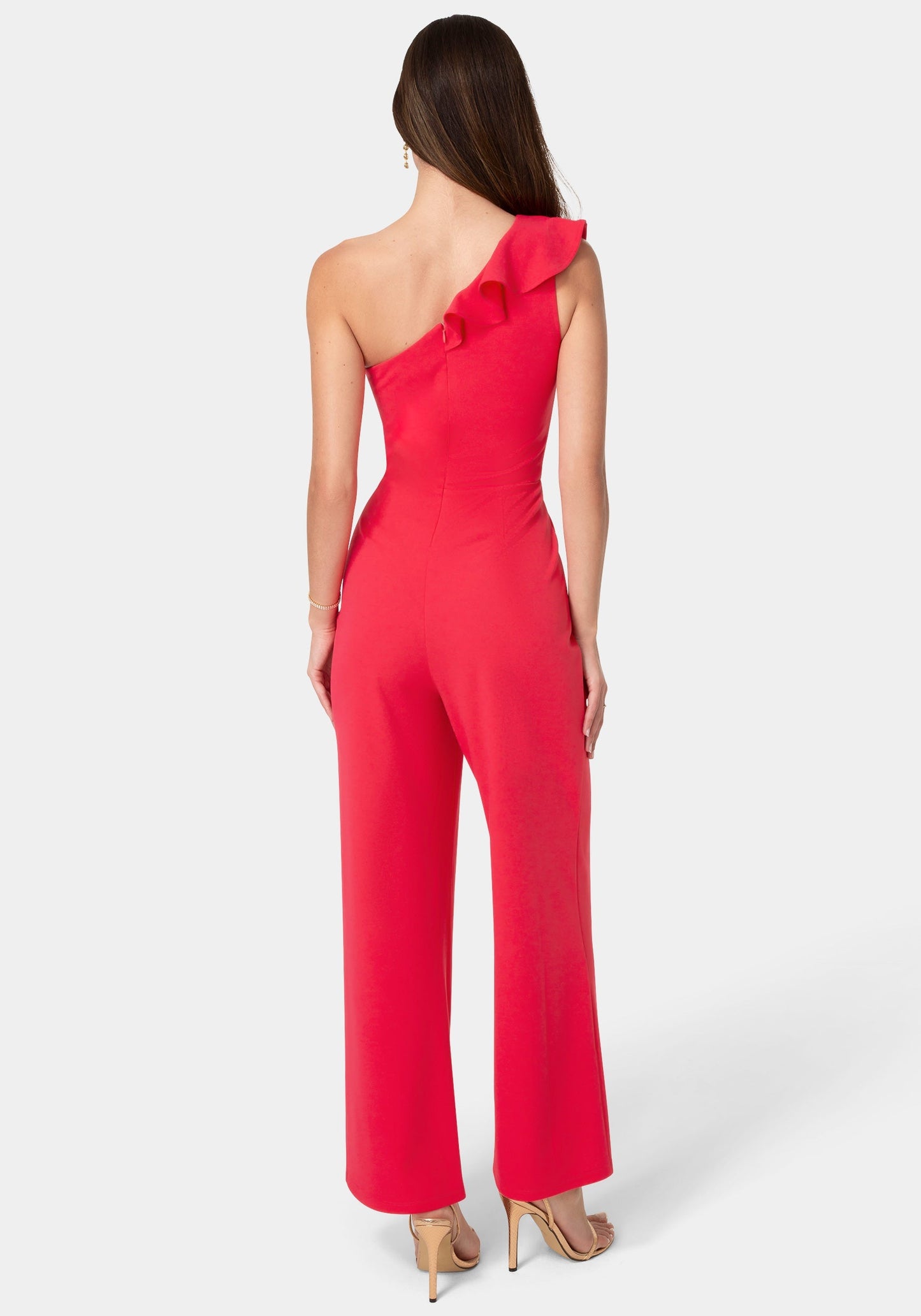 One Shoulder Ruffle Jumpsuit