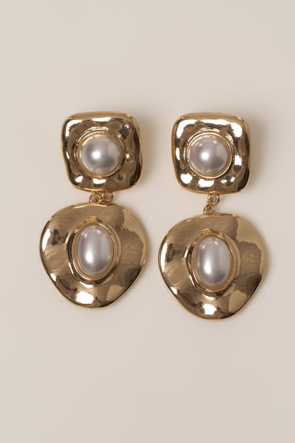 Gold Kai Pearl Dangle Earrings