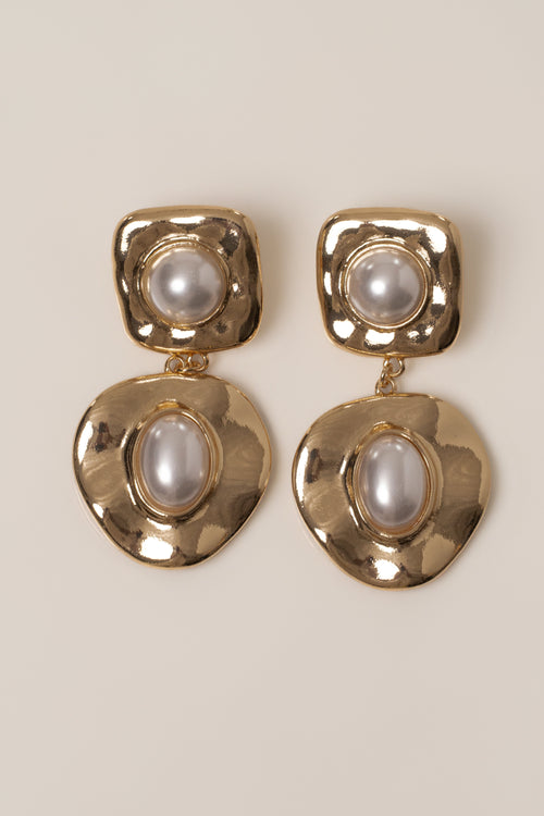 Gold Kai Pearl Dangle Earrings