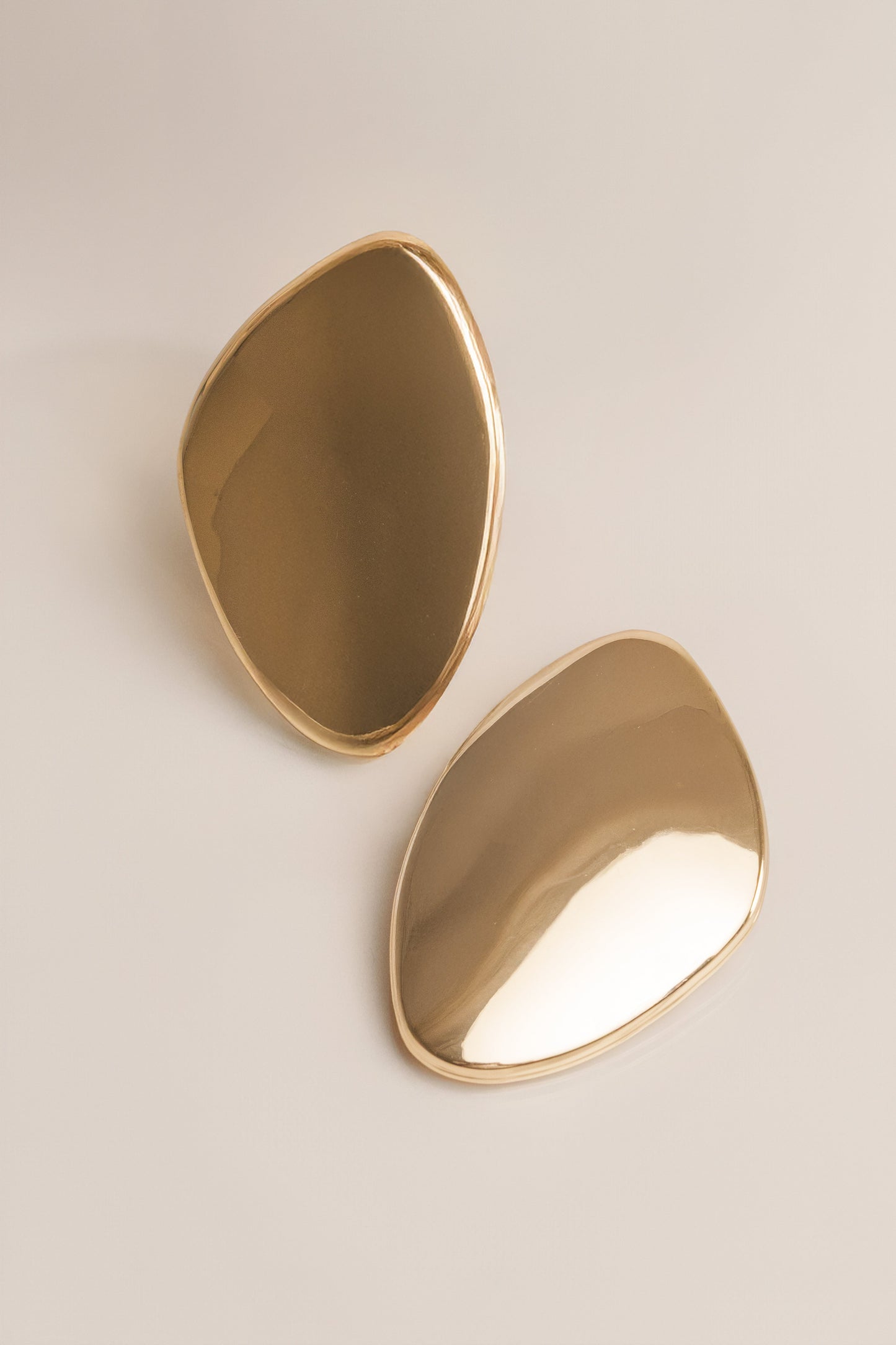 Gold Becca Oval Earrings