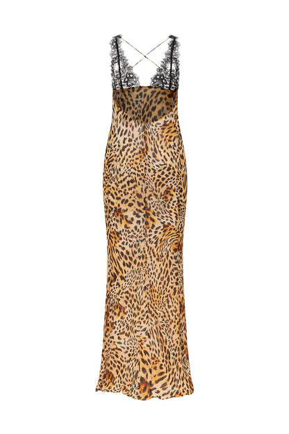 Akima Leopard Slip Dress