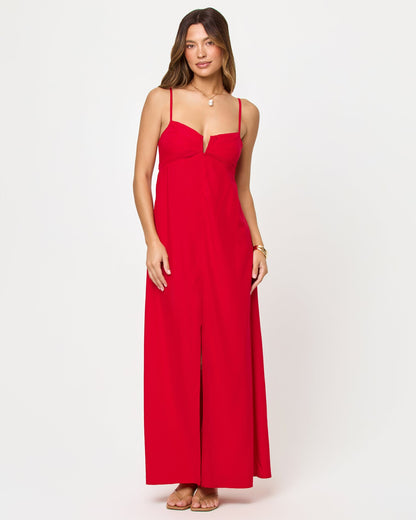 Chara Maxi Dress - Lipstick Red