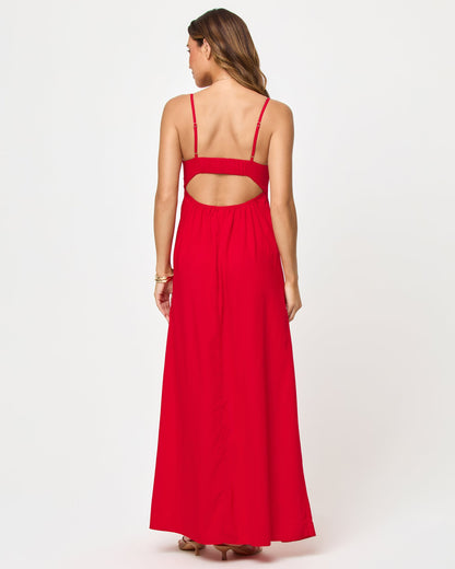 Chara Maxi Dress - Lipstick Red