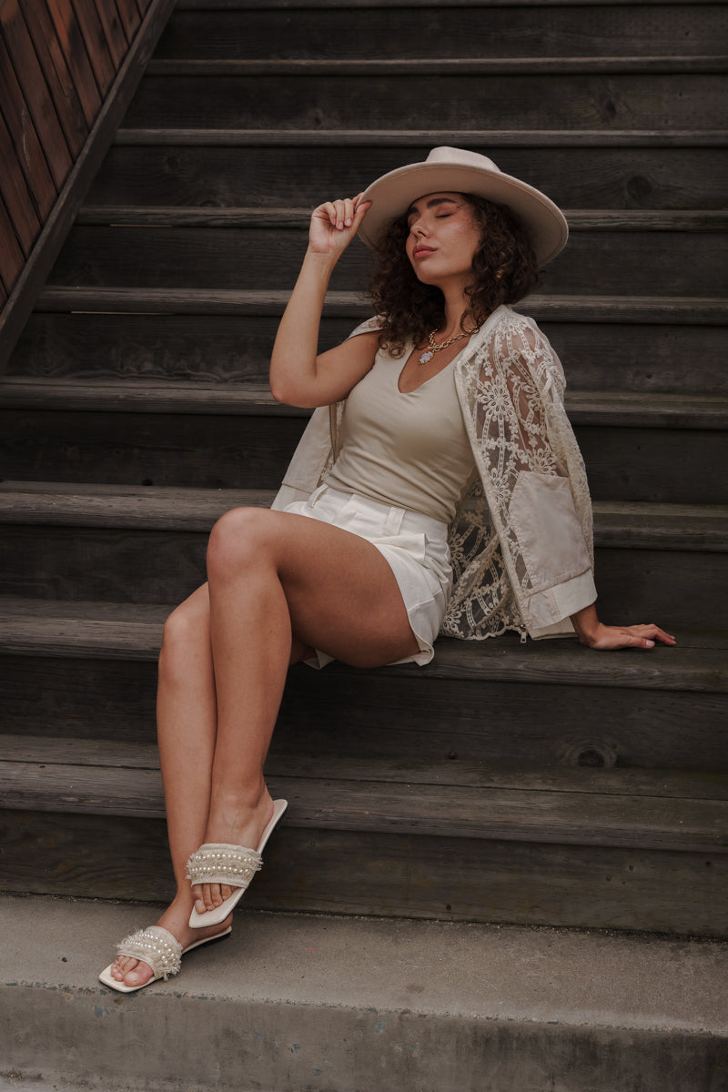 Willow Sleeveless Tank Top Beige