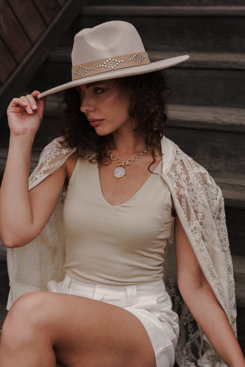 Willow Sleeveless Tank Top Beige